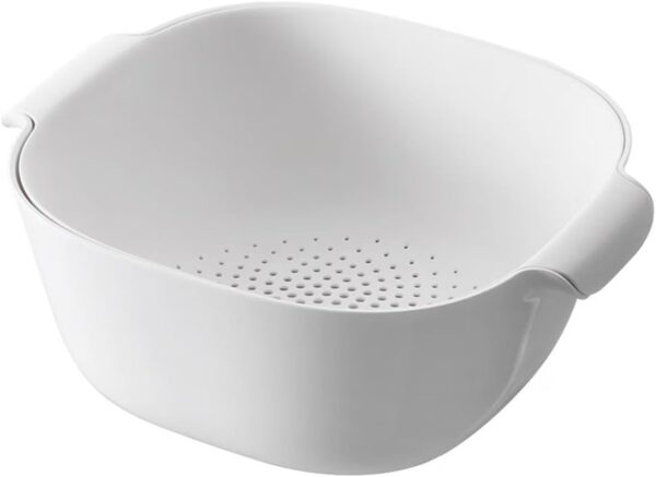 Double-Layer Plastic Vegetable Fruit Washing Colander