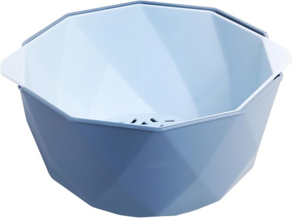 Double-Layer Plastic Geometric Small Strainer Bowl