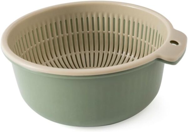 Double-Layer Plastic Nordic Green Mesh Strainer