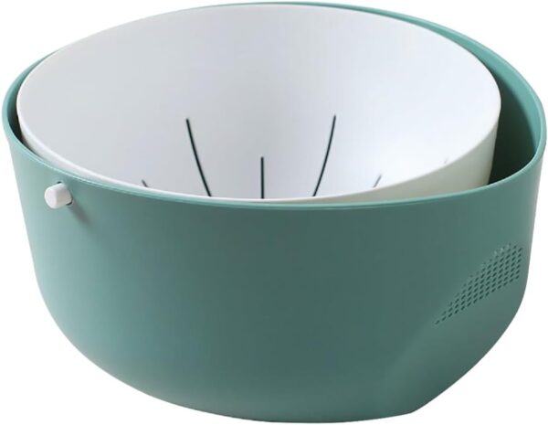 Double-Layer Plastic Rotating Fast-Drain Kitchen Basket