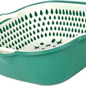 Double-Layer Plastic Green White Thickened Basket