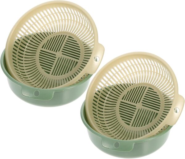 Double-Layer Plastic Large Detachable Strainer Set